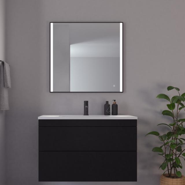 Nyborg spejl 800x750 mm Sort